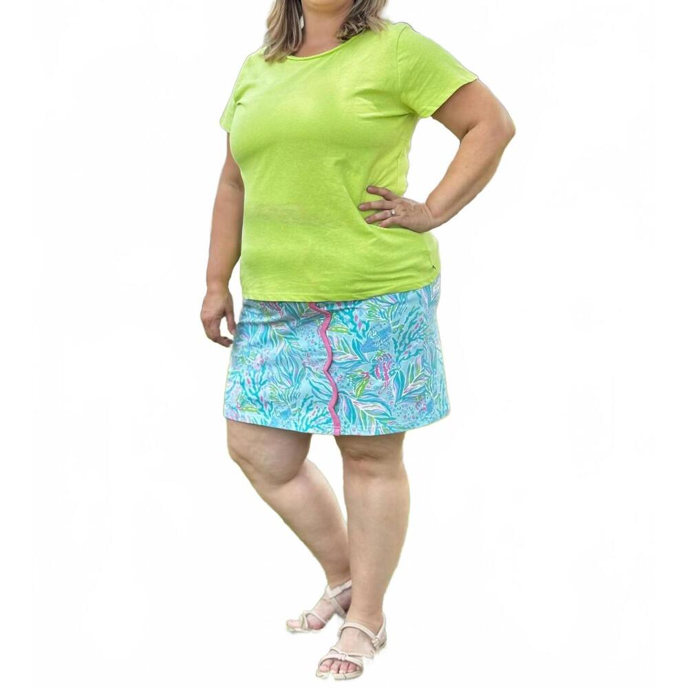 NEW HATLEY braided neck tee in sharp green